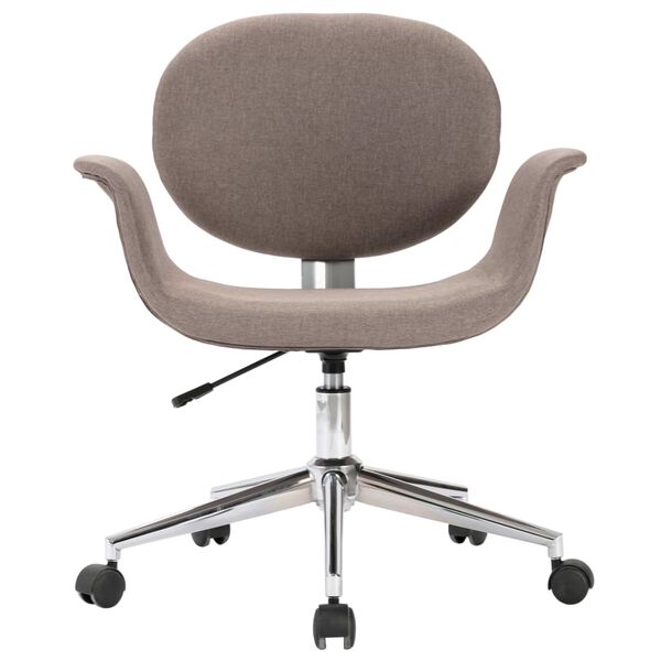 vidaXL Drehbare Esszimmerst&uuml;hle 6 Stk. Taupe Stoff