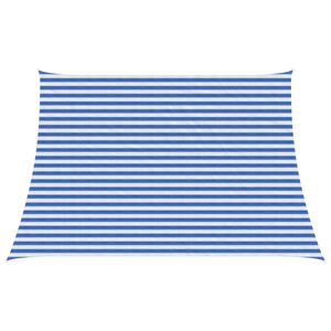 vidaXL Sonnensegel Blau und Wei&szlig; 4 / 5 x 3 m HDPE