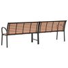 vidaXL Gartenbank Braun 231 cm Holz & Pulverbeschichteter Stahl