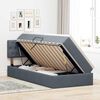 vidaXL Bett mit Stauraum und LED mit LED Dunkelgrau 90 x 190 cm Samt
