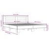 vidaXL Bettgestell Schwarz 200x200 cm Holzwerkstoff und Metall