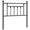 vidaXL Kopfteil Metall Schwarz 90 cm