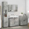 vidaXL Badezimmerm&ouml;bel-Set 4 pcs Beton Grau Sperrholz und Metall