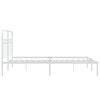 vidaXL Bettgestell mit Kopfteil Metall Wei&szlig; 140x190 cm
