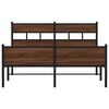 vidaXL Bettgestell ohne Matratze Braun Eiche 150x200 cm Holzwerkstoff