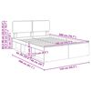 vidaXL Bettrahmen Altholz 140 x 200 cm Massives Kiefernholz