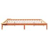 vidaXL Bettgestell mit Nachttischen Wachsbraun 200 x 210 cm