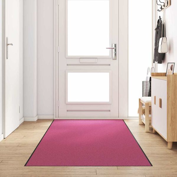 vidaXL Fu&szlig;matte Rosa und Schwarz 120 x 400 cm Polyamid und PVC