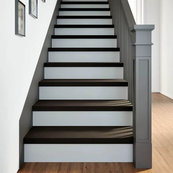 vidaXL Treppenstufen 12 Stk. Dunkelbraun 80x30x2 cm Massivholz Eiche