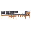 vidaXL Gartensofa-set 5 pcs Braun und Grau