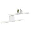 vidaXL Schwebendes Regal Wandmontiert 2 pcs Wei&szlig; 80 x 9 x 2,5 cm Stahl