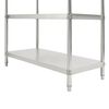 vidaXL K&uuml;chenregal mit 4 B&ouml;den 150&times;48&times;155 cm Edelstahl