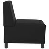 vidaXL | Modulares Armfreies Sofa | Schwarz 55 x 74 x 82 cm Kunstleder