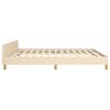 vidaXL Bettgestell ohne Matratze Creme 180x200 cm Stoff