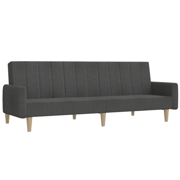 vidaXL Schlafsofa 2-Sitzer Dunkelgrau Stoff