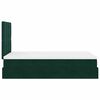 vidaXL Ottoman-Bett mit Matratzen & LEDs Dunkelgr&uuml;n 120x200 cm Samt