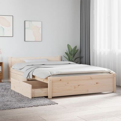 vidaXL Bett mit Schubladen 120x190 cm