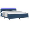vidaXL Boxspringbett mit Matratze mit Kopfteil Blau 180 x 200 cm Stoff