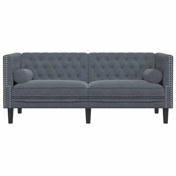 vidaXL Sofa Dunkelgrau 174 x 74,5 x 70,5 cm Samt