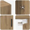 vidaXL Wandschrank 2 pcs Artisan-Eiche 69,5 x 34 x 90 cm Holzwerkstoff