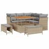 vidaXL Gartensofa-set 8 stk. Beige Poly-Rattan