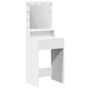 vidaXL Schminktisch mit Regal Wei&szlig; 50 x 41 x 135 cm Holzwerkstoff