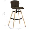 vidaXL Barst&uuml;hle 2 Stk. Drehbar Braun Stoff