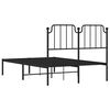 vidaXL Bettgestell mit Kopfteil Metall Schwarz 120x190 cm