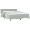 vidaXL Boxspringbett mit Matratze Hellgrau 180 x 200 cm Stoff