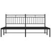 vidaXL Bettgestell mit Kopfteil Metall Schwarz 180x200 cm