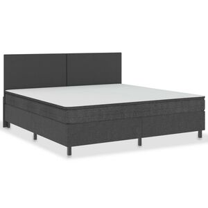 vidaXL Boxspringbett Dunkelgrau Stoff 200x200 cm