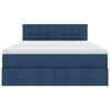vidaXL Aufbewahrungsbett mit Matratze Blau 140 x 190 cm Holzwerkstoff