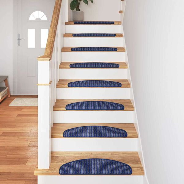 vidaXL Selbstklebende Treppenschoner 15 pcs Blau 65 x 21 x 4 cm