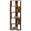 vidaXL Eck-B&uuml;cherregal 5 B&ouml;den R&auml;uchereiche 50x50x179 cm Holzwerkstoff