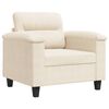 vidaXL Sessel Beige 60 cm Mikrofasergewebe