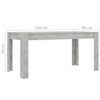 vidaXL Esstisch Betongrau 160x80x76 cm Holzwerkstoff