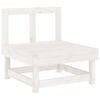 vidaXL 11-tlg. Garten-Lounge-Set Wei&szlig; Massivholz Kiefer