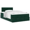 vidaXL Ottoman-Bett mit Matratze Dunkelgr&uuml;n 120x190 cm Samt