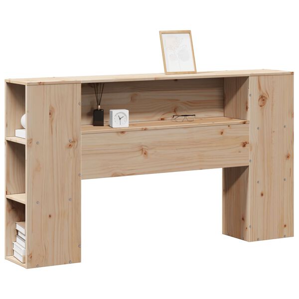 vidaXL Kopfteil mit Stauraum 160 cm Massivholz Kiefer
