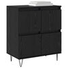 vidaXL Sideboards 3 pcs Schwarz Eichen-Optik 180 x 35 x 70 cm