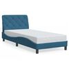 vidaXL Bettgestell mit LED ohne Matratze Blau 80x200 cm Samt