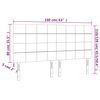 vidaXL LED Kopfteil Dunkelblau 160x5x118/128 cm Samt