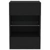 vidaXL TV-Schrankset 2 pcs Schwarz 40 x 30 x 60,5 cm Holzwerkstoff