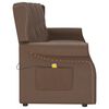 vidaXL 4-Sitzer Massagesessel Braun Gl&auml;nzend Kunstleder