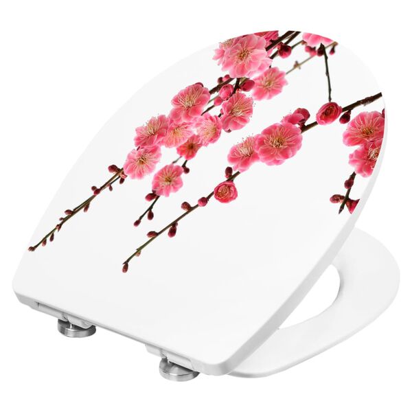 CORNAT Toilettenbrille mit Absenkautomatik CHERRY BLOSSOM Thermoplast