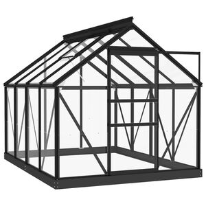 vidaXL Ersatzgestell f&uuml;r Gew&auml;chshaus Anthrazit 155x200,5x191cm Aluminium