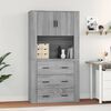 vidaXL Highboard Grau Sonoma Holzwerkstoff