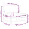 vidaXL Garten-Mittelsofa mit Dunkelgrauen Kissen Bambus