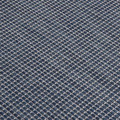 vidaXL Outdoor-Teppich Flachgewebe 140x200 cm Blau