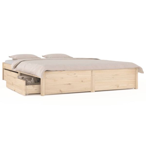 vidaXL Bett mit Schubladen 200x200 cm